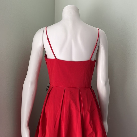 J. Crew Red Spaghetti Strap Dress (missing black Velvet Sash) NEW - Picture 11 of 14